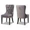 Baxton Studio Remy Grey Velvet Espresso Finished 2-Piece Wood Dining Chair Set 162-10460 - alternate 1